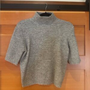 Zara Light Gray Ribbed Sweater